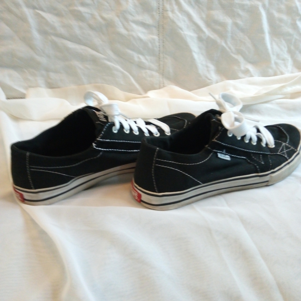 Vans Black with white sole. Women's Tennis Shoe